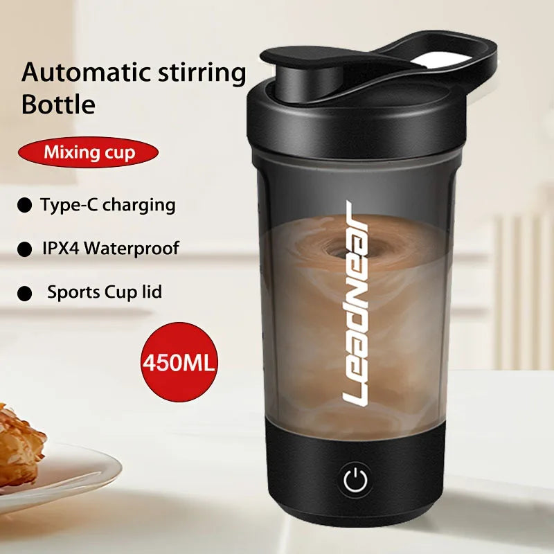 400-450ml USB Electric Portable Protein Shaker bottle Fully Automatic Rechargeable Stirring Cup