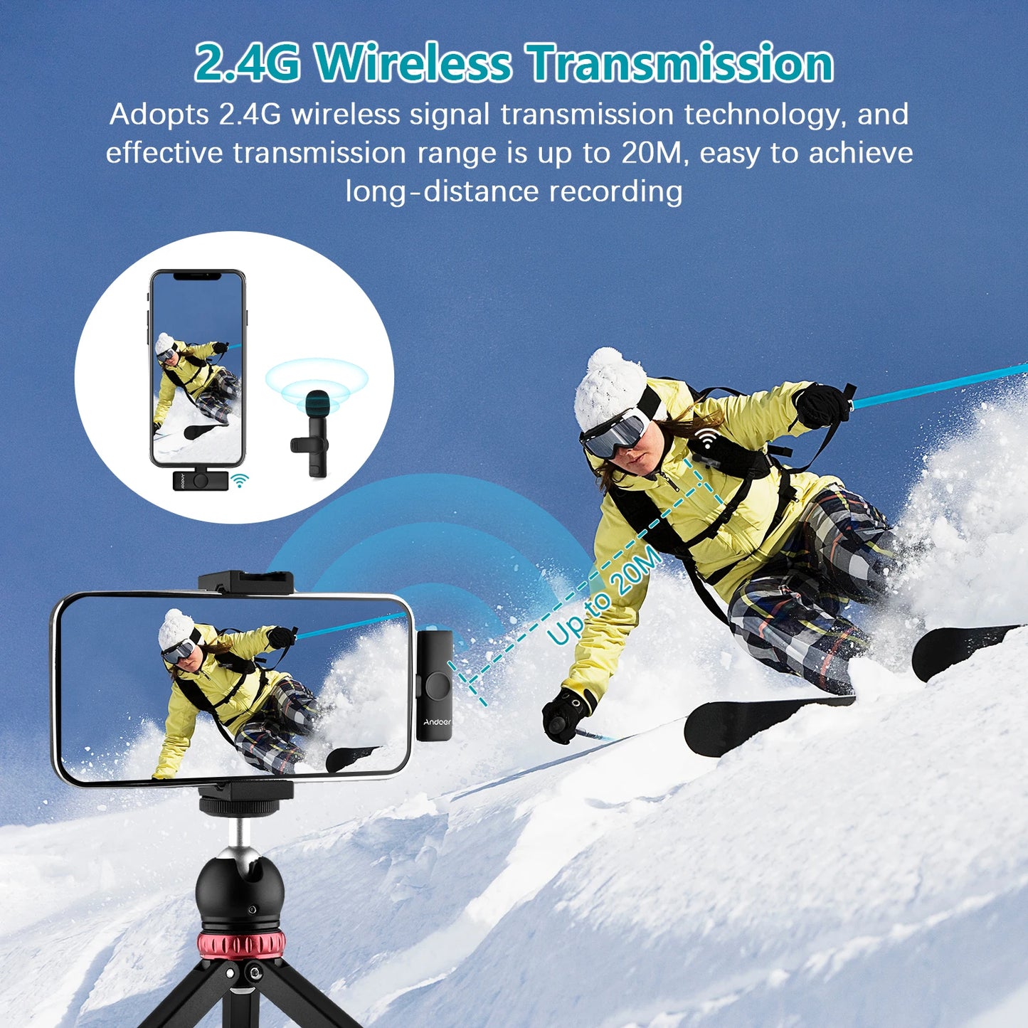 Mini 2.4G Wireless Clip On Microphone