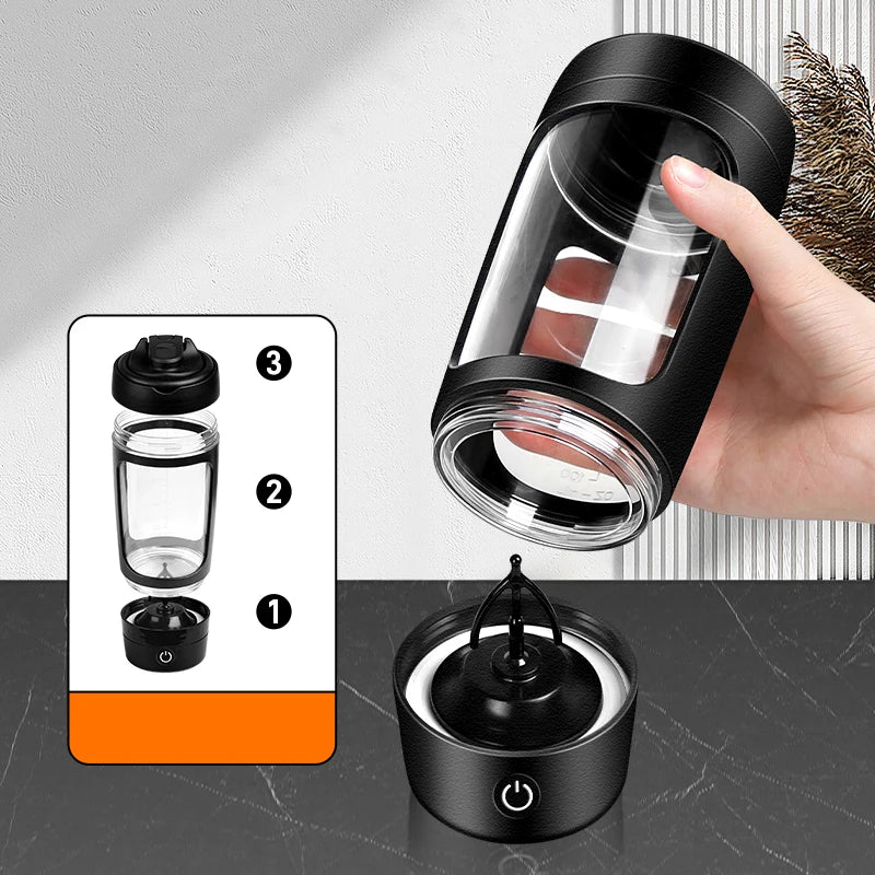 400-450ml USB Electric Portable Protein Shaker bottle Fully Automatic Rechargeable Stirring Cup