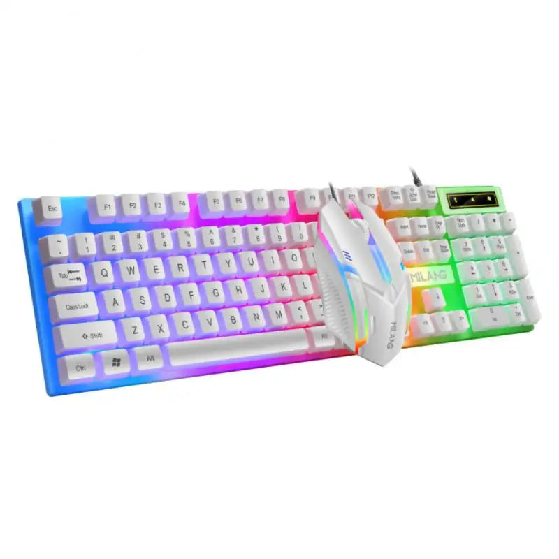 Rainbow Backlit Wired Keyboard And Mouse